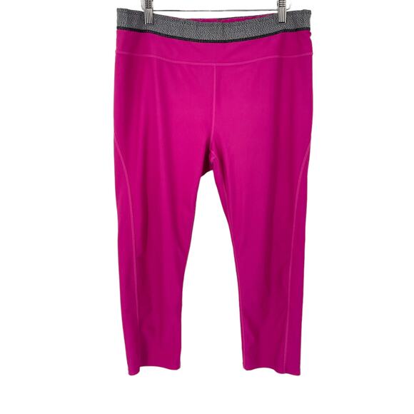 Athleta Pink Circuit Capri Yoga Fitness Pants size XL - Picture 2 of 10